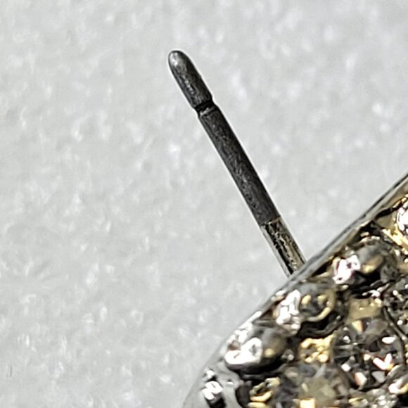 Geometric Sage Green Stud Earrings - Picture 3 of 11